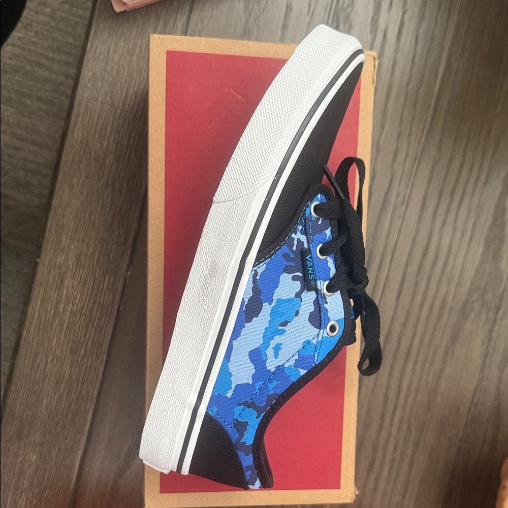 Vans Blue Camo Kids Sneakers